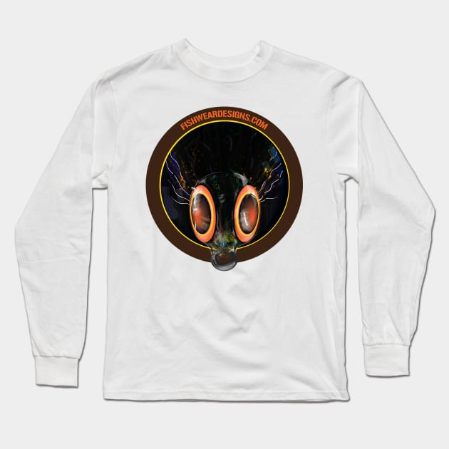 Bug Eye Fly Fishing Graphic Long Sleeve T-Shirt by fishweardesigns